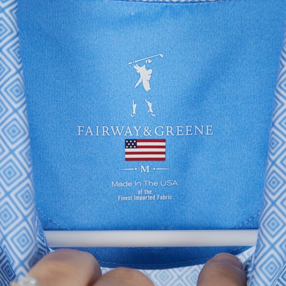 Fairway & Green Blue Men's Golf Polo Size Medium - Picture 4 of 6